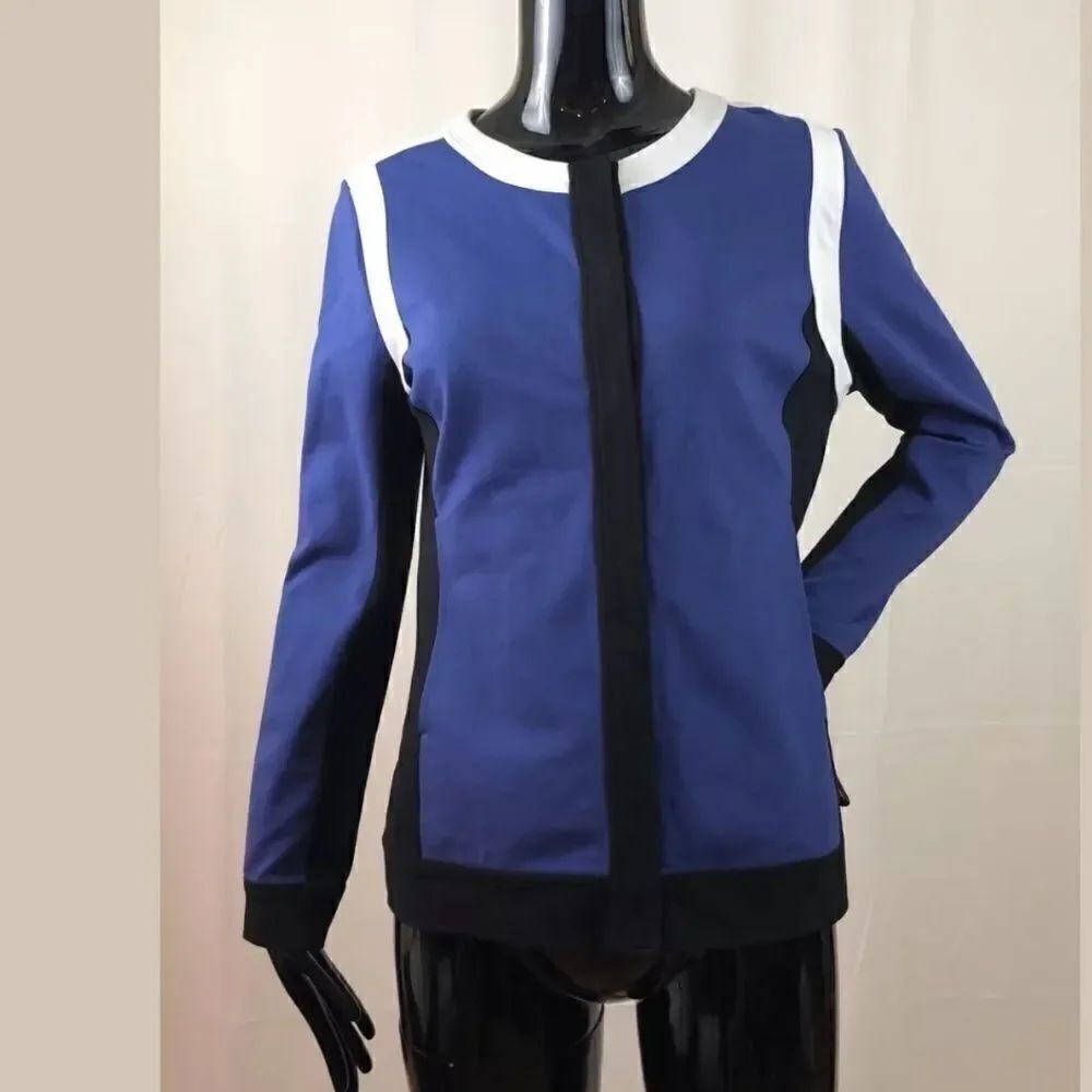Soft Surroundings Colorblock Snap Button Top Small